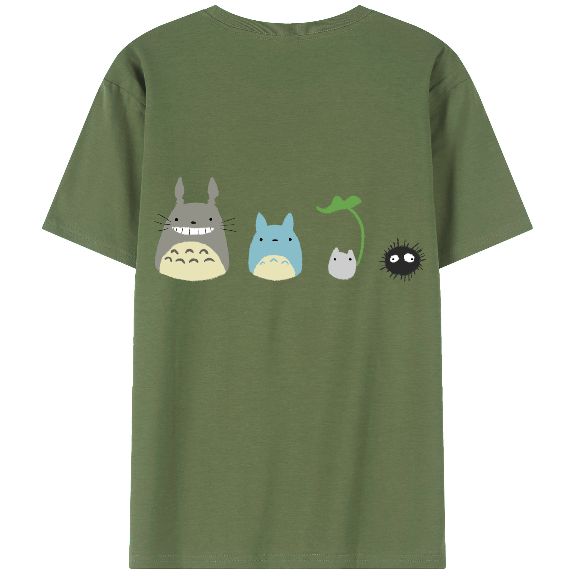 （画像用） となりのトトロ 草壁メイ 草壁サツキ My Neighbor Totoro Satsuki Kusakabe Mei Kusakabe 綿100％ メンズ半袖Tシャツ（バックプリント） 通気性